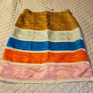 J. Crew Colorblock Ribbon Skirt